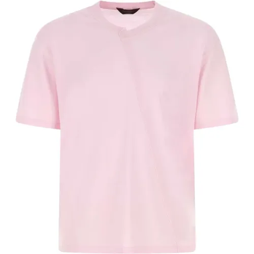 Z Zegna - Tops > T-Shirts - Pink - Z Zegna - Modalova