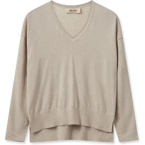 Knitwear > V-neck Knitwear - - MOS MOSH - Modalova