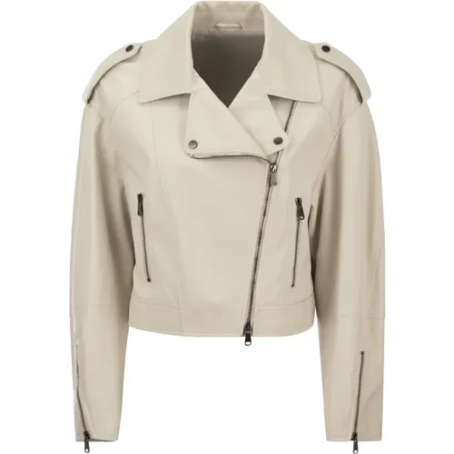 Jackets > Leather Jackets - - BRUNELLO CUCINELLI - Modalova