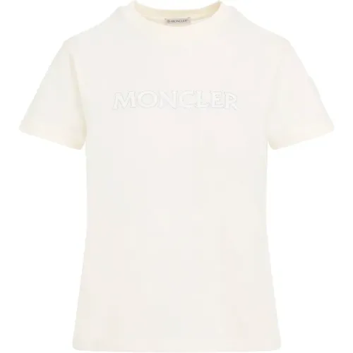 Moncler - Tops > T-Shirts - Beige - Moncler - Modalova