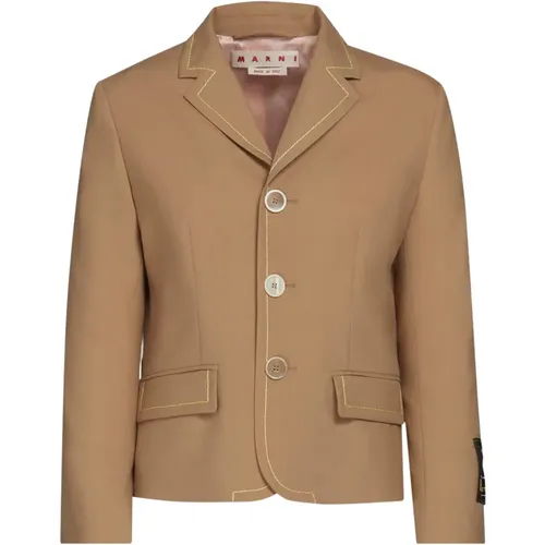 Marni - Jackets > Blazers - Beige - Marni - Modalova