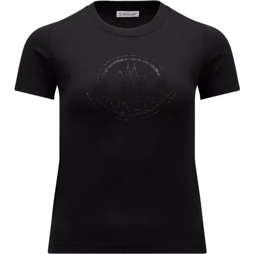 Moncler - Tops > T-Shirts - Black - Moncler - Modalova