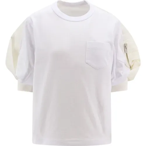 Sacai - Tops > T-Shirts - White - Sacai - Modalova