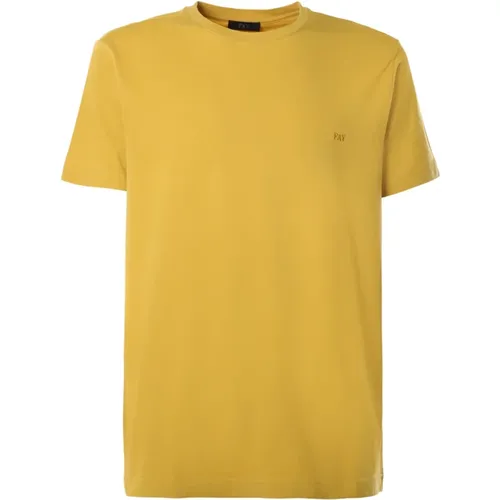 Fay - Tops > T-Shirts - Yellow - Fay - Modalova