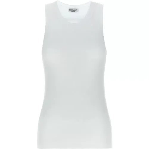 Tops > Sleeveless Tops - - BRUNELLO CUCINELLI - Modalova