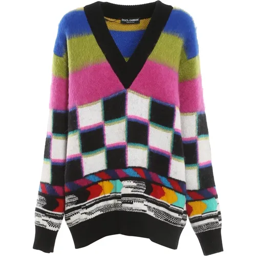 Knitwear > V-neck Knitwear - - Dolce & Gabbana - Modalova