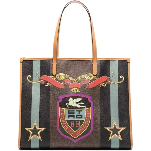 Etro - Bags > Handbags - Brown - ETRO - Modalova