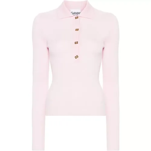 Tops > Polo Shirts - - Ganni - Modalova