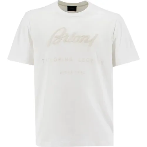 Brioni - Tops > T-Shirts - White - Brioni - Modalova