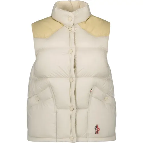 Moncler - Jackets > Vests - Beige - Moncler - Modalova