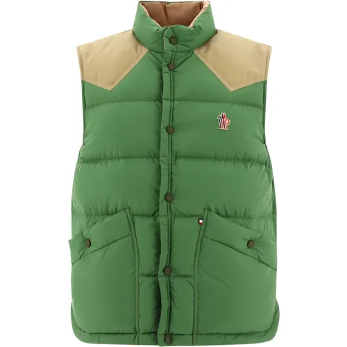 Moncler - Jackets > Vests - Green - Moncler - Modalova