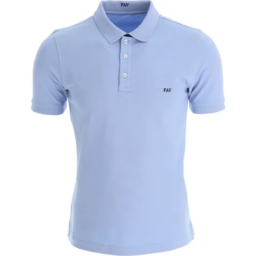 Fay - Tops > Polo Shirts - Blue - Fay - Modalova