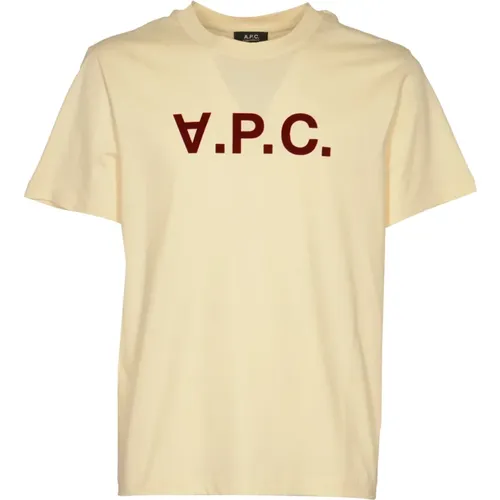 A.p.c. - Tops > T-Shirts - Beige - A.p.c. - Modalova