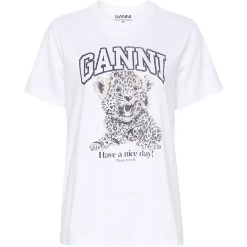 Ganni - Tops > T-Shirts - White - Ganni - Modalova