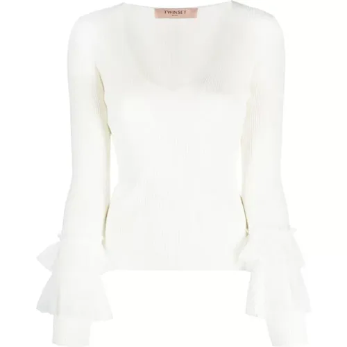 Knitwear > V-neck Knitwear - - Twinset - Modalova