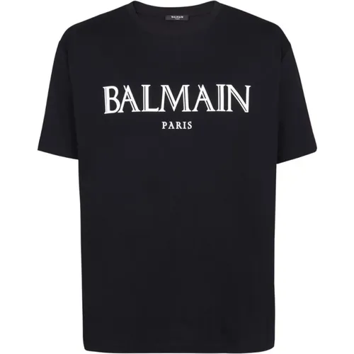 Balmain - Tops > T-Shirts - Black - Balmain - Modalova