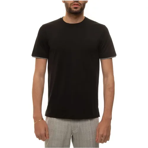 Canali - Tops > T-Shirts - Black - Canali - Modalova