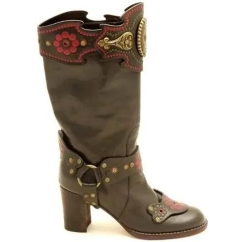Leather boots with decorations - Ballin Amsterdam - Modalova