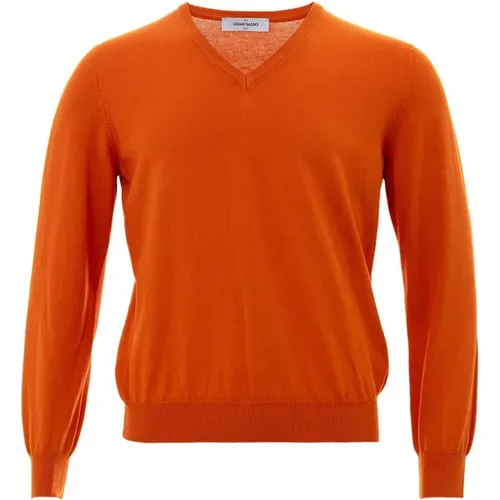 Knitwear > V-neck Knitwear - - Gran Sasso - Modalova