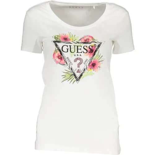 Guess - Tops > T-Shirts - White - Guess - Modalova