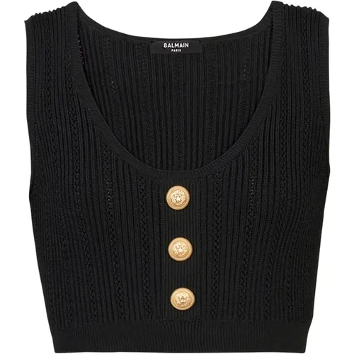 Tops > Sleeveless Tops - - Balmain - Modalova