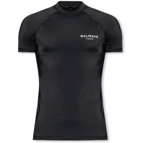 Balmain - Tops > T-Shirts - Black - Balmain - Modalova