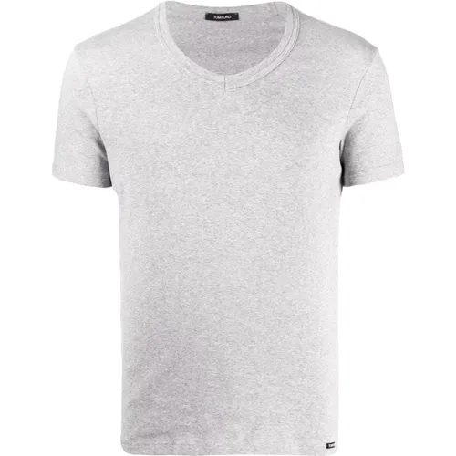 Tom Ford - Tops > T-Shirts - Gray - Tom Ford - Modalova