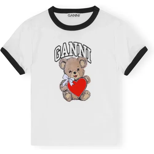 Ganni - Tops > T-Shirts - White - Ganni - Modalova