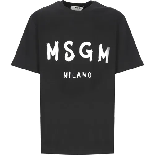 Msgm - Tops > T-Shirts - Black - Msgm - Modalova