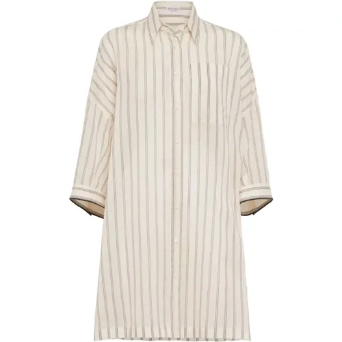 Dresses > Day Dresses > Shirt Dresses - - BRUNELLO CUCINELLI - Modalova