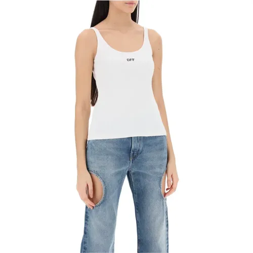 Off - Tops > Sleeveless Tops - - Off White - Modalova