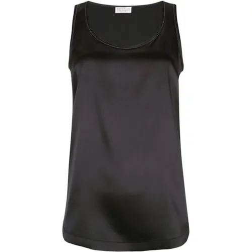 Tops > Sleeveless Tops - - BRUNELLO CUCINELLI - Modalova