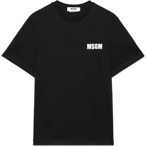 Msgm - Tops > T-Shirts - Black - Msgm - Modalova