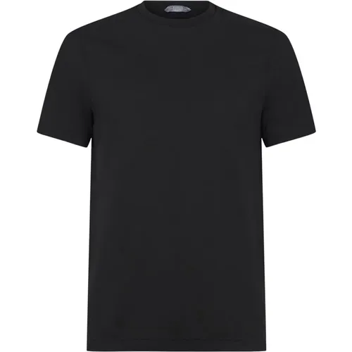 Zanone - Tops > T-Shirts - Black - Zanone - Modalova