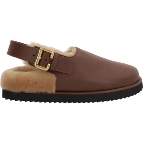 Chloé - Shoes > Slippers - Brown - Chloé - Modalova