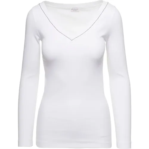 Tops > Long Sleeve Tops - - BRUNELLO CUCINELLI - Modalova