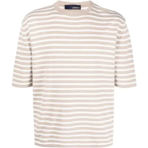 Lardini - Tops > T-Shirts - Beige - Lardini - Modalova