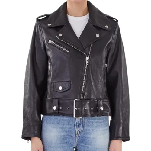 Jackets > Leather Jackets - - Stand Studio - Modalova