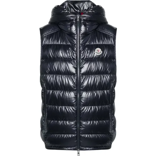 Moncler - Jackets > Vests - Blue - Moncler - Modalova