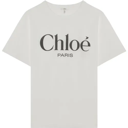 Chloé - Tops > T-Shirts - White - Chloé - Modalova