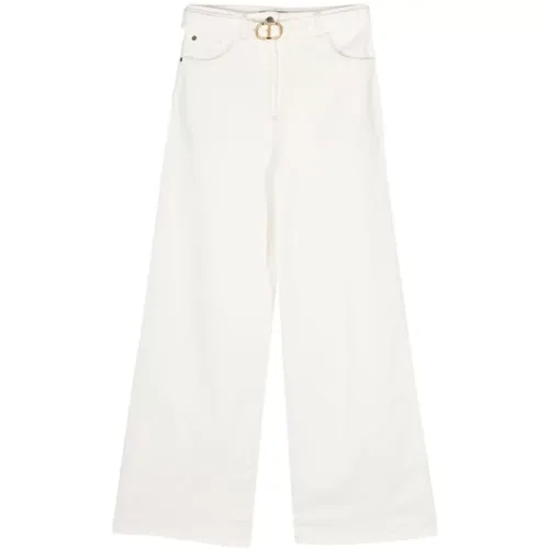 Trousers > Wide Trousers - - Twinset - Modalova