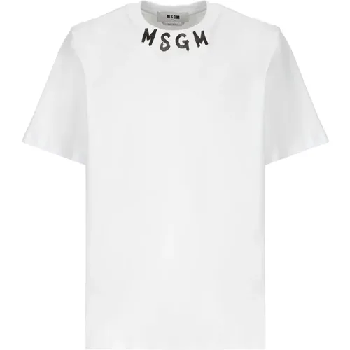 Msgm - Tops > T-Shirts - White - Msgm - Modalova