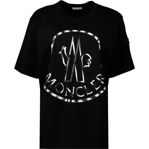 Moncler - Tops > T-Shirts - Black - Moncler - Modalova