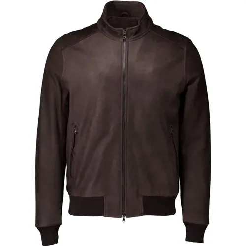 Jackets > Leather Jackets - - Barba Napoli - Modalova