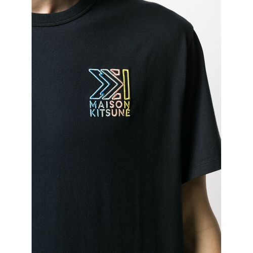 Logo-embroidered T-shirt - Maison Kitsuné - Modalova