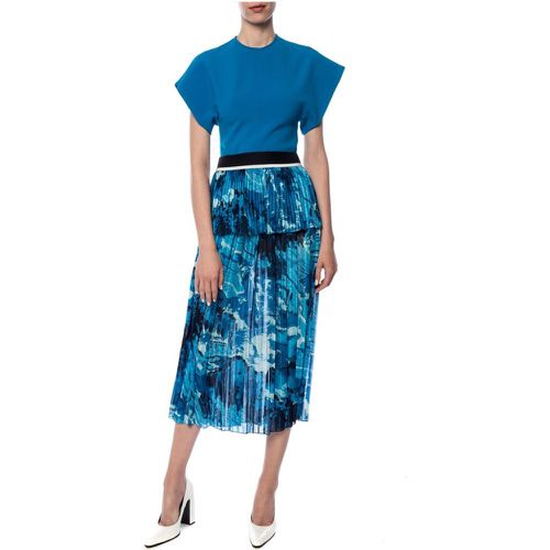 Printed pleated skirt - Victoria Beckham - Modalova