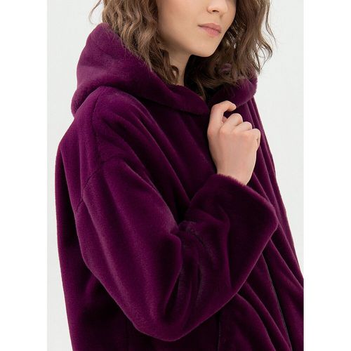 Medium coat in echo fur with hood - Fracomina - Modalova