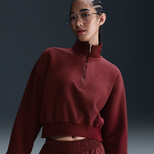 Sweat court oversize à 1/4 de zip en Fleece confortable Sportswear Phoenix Plush - Nike - Modalova