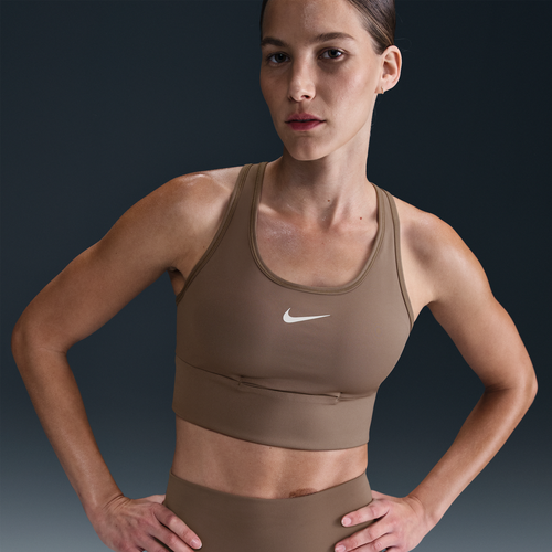 Brassière de sport longue rembourrée à maintien normal Swoosh Pocket - Nike - Modalova