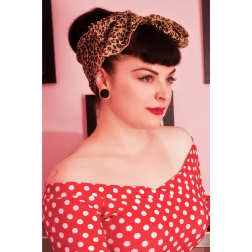 Foulard à cheveux Rétro Vintage à Imprimé Léopard - zazoo - Modalova